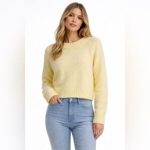 French Connection Pastel Yellow Knit Sweater – Size Large NWT